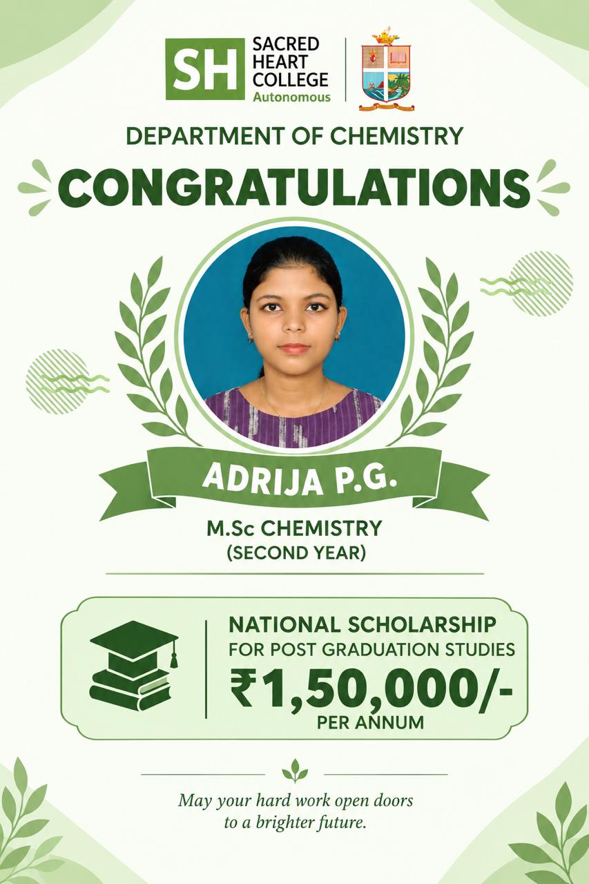 Adrija P. G. Receives National Scholarship for Postgraduate Studies