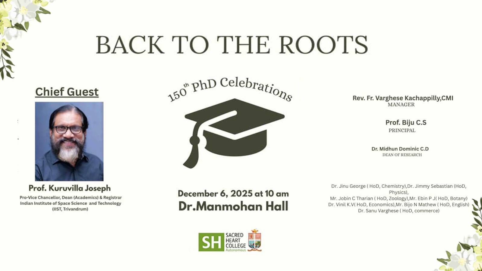 BACK TO THE ROOTS – 150th PhD Celebrations