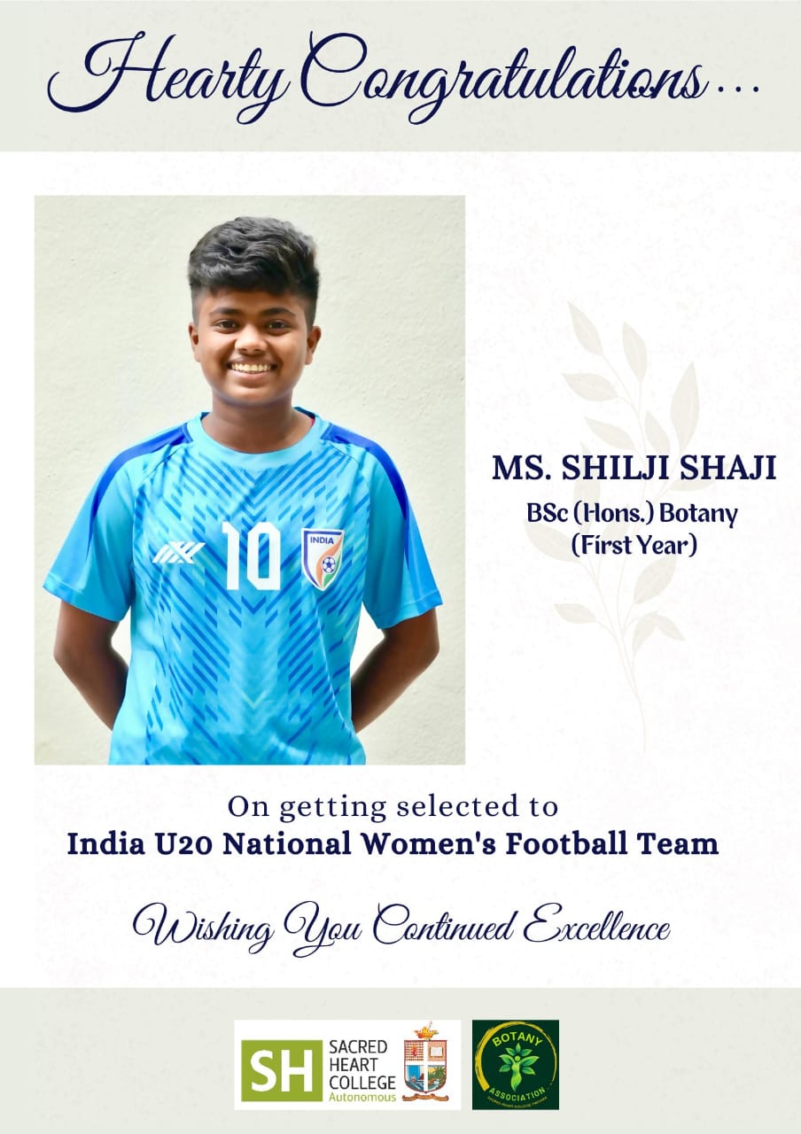 Hearty Congratulations to Ms. Shilji Shaji – Selection to the Indian National Women’s Football Team