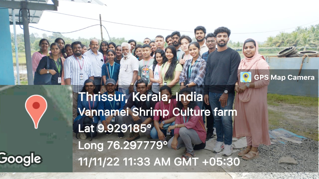 Field visit to Vannamei Srimp culture Farm , Pulloott.