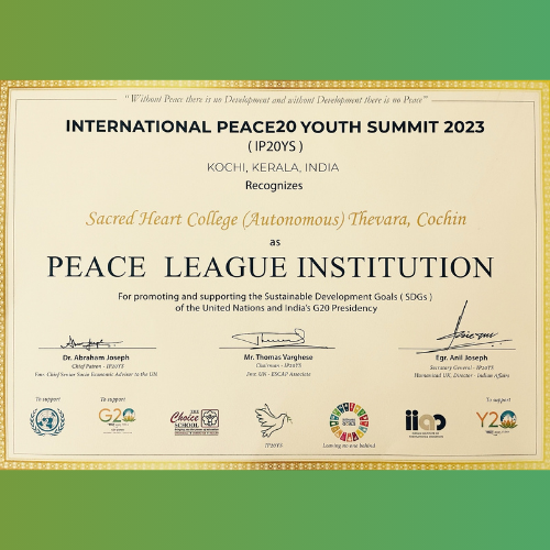 IP20YS Certified – PEACE LEAGUE INSTITUTION