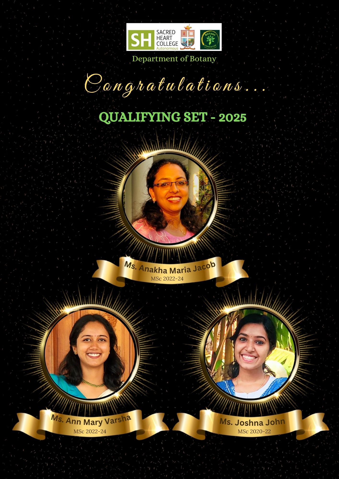 Congratulations for qualifying SET