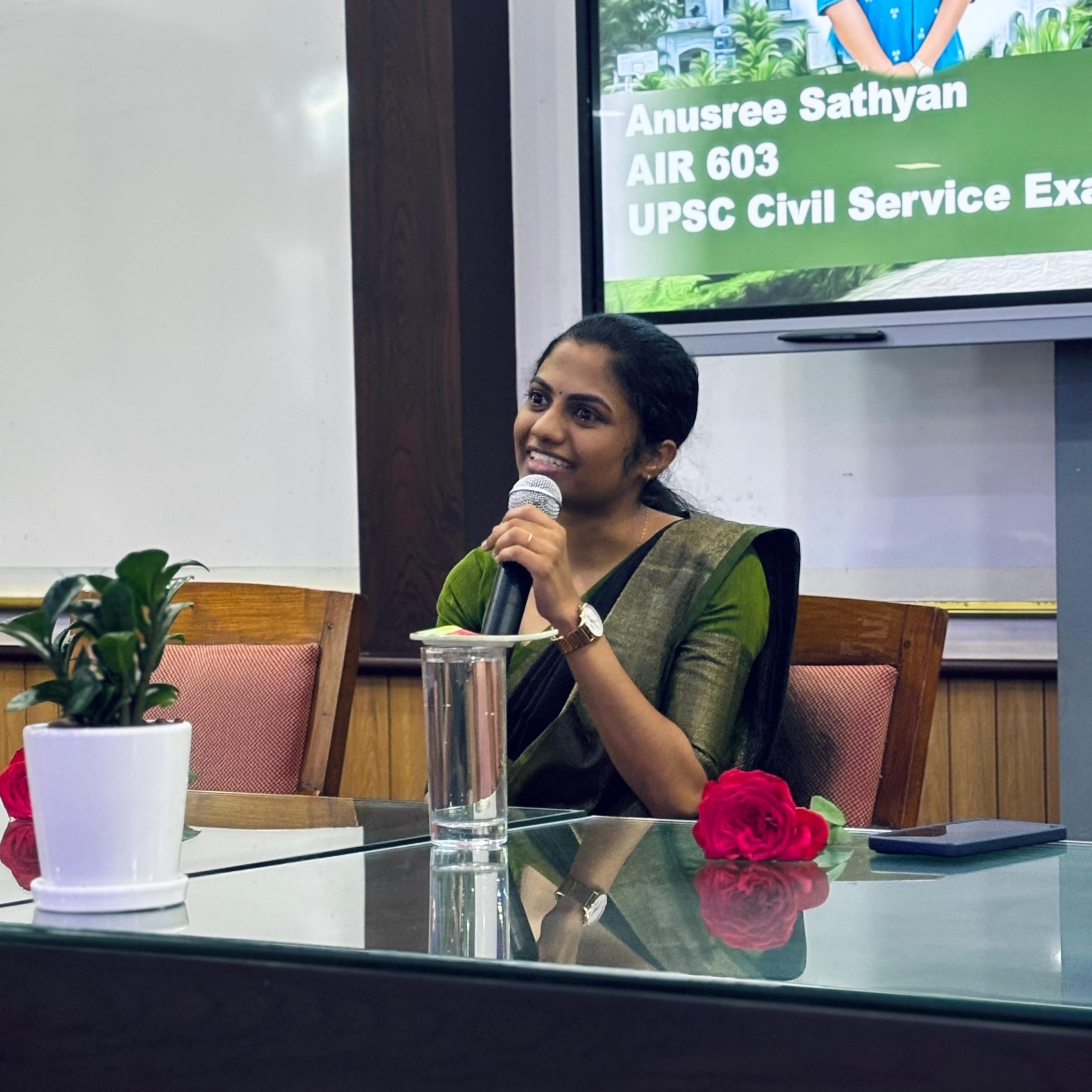 Sacred Heart College Alumna Anusree Sathyan Secures AIR 603 in Civil Services Examination