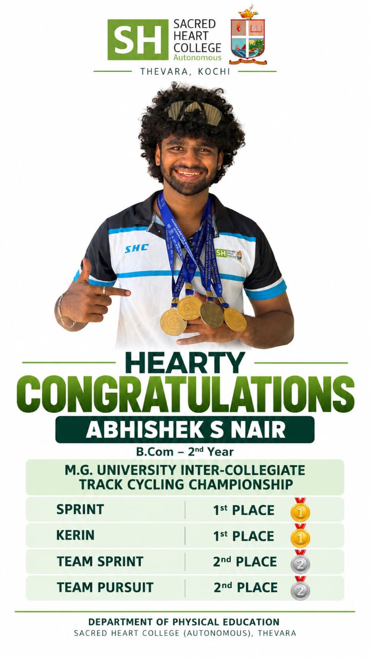 Sacred Heart College Men’s Team Secures Runner-Up Position in MG University Track Cycling Championship (1)